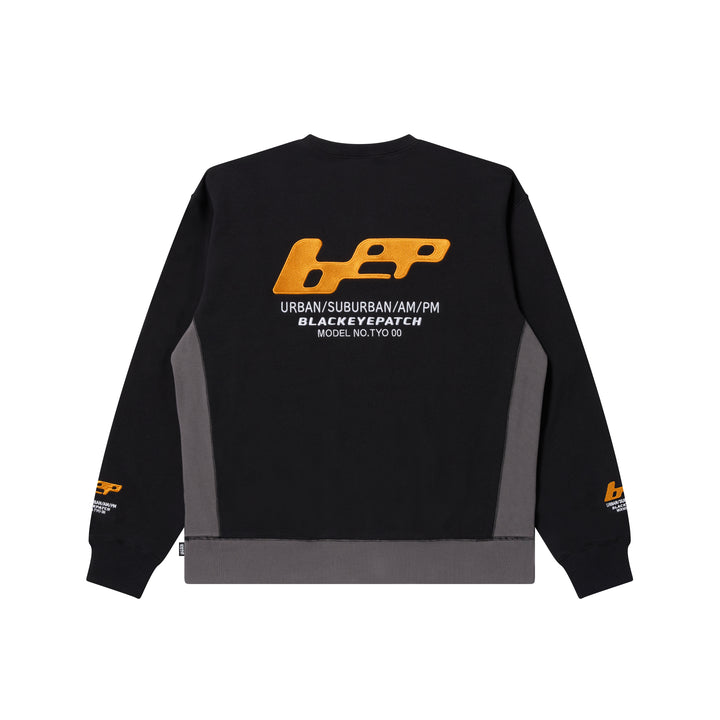 MEDIA PLAYER LOGO CREW SWEAT BLACK