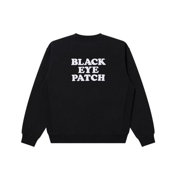 HUSTLE HARD CREW SWEAT BLACK