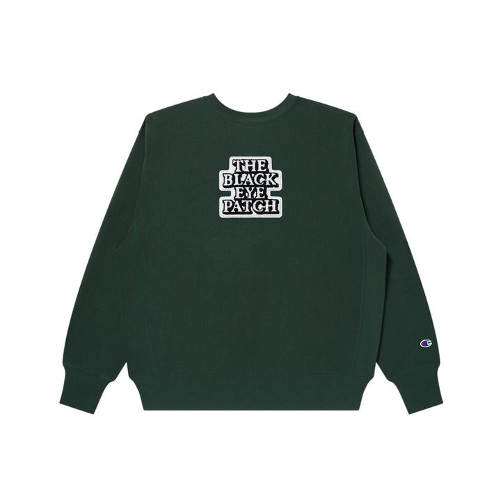 CHAMPION OG LABEL CREW SWEAT DARK GREEN