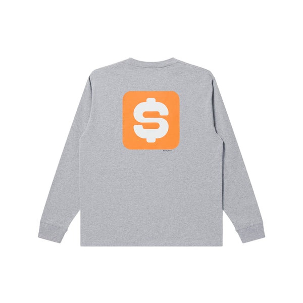 Dollar Blogger Long Sleeve T-Shirt, Heather Gray