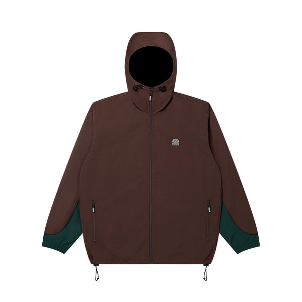 SMALL OG LABEL NYLON TRACK JACKET BROWN