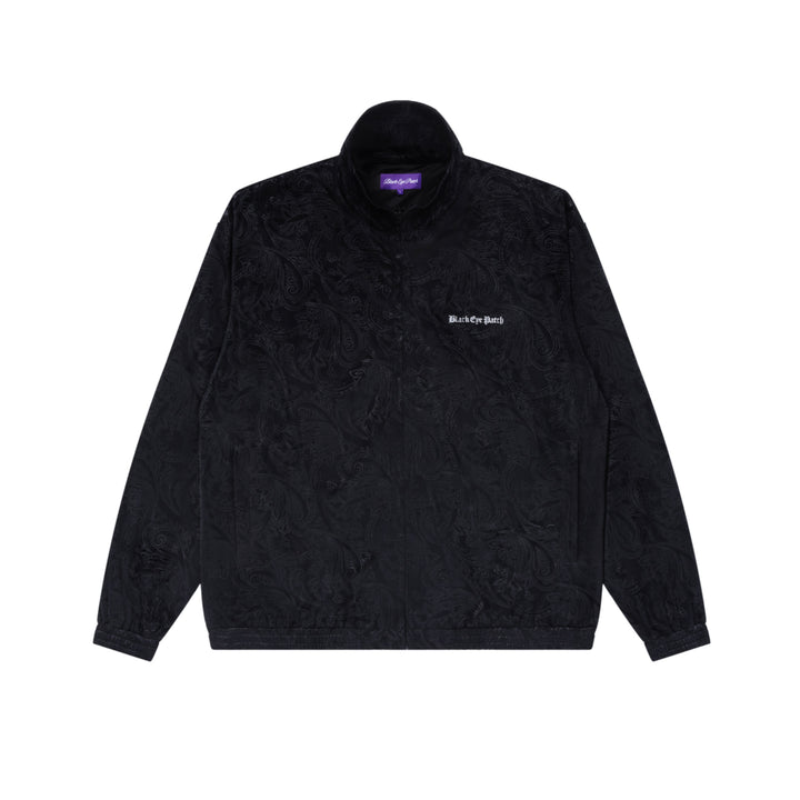 PAISLEY EMBOSSED TRACK JACKET BLACK
