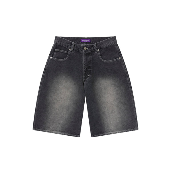 OG DRAGON Baggy Denim Shorts, Black