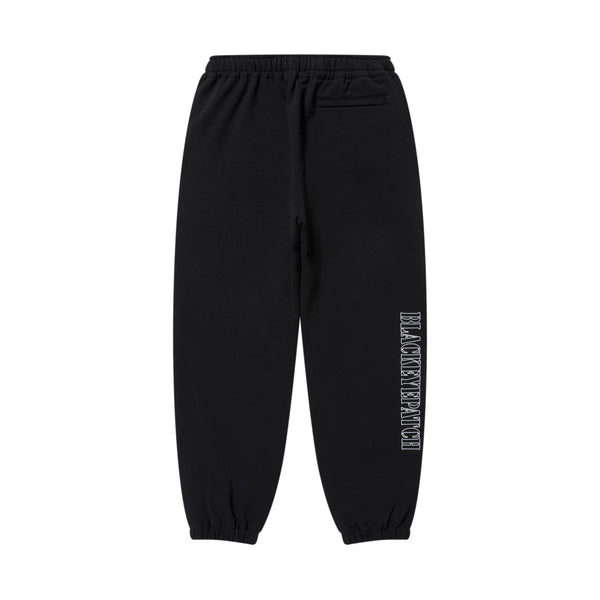 STENCIL LOGO EMBROIDERED SWEAT PANTS BLACK