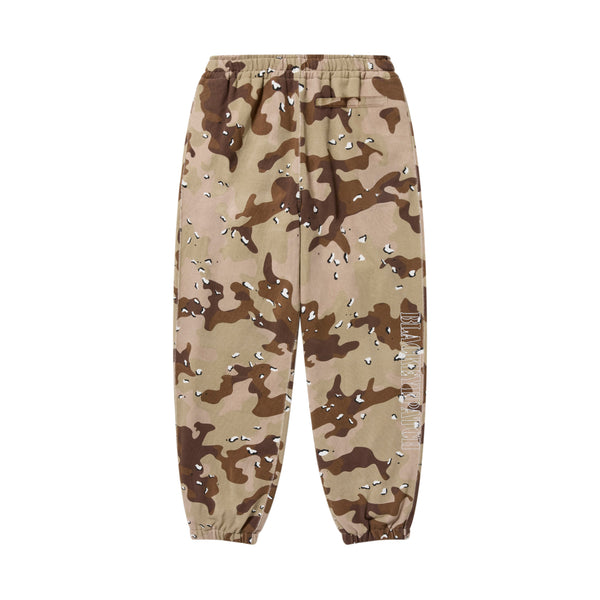 STENCIL LOGO EMBROIDERED SWEAT PANTS DESERT CAMO