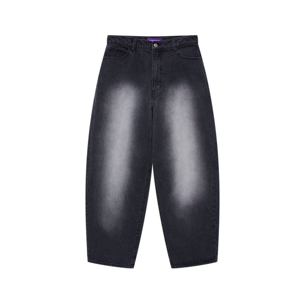 B Emblem Extra Baggy Jeans, Black