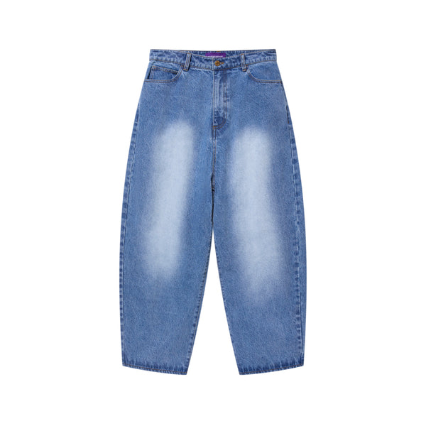 B Emblem Extra Baggy Jeans, Indigo