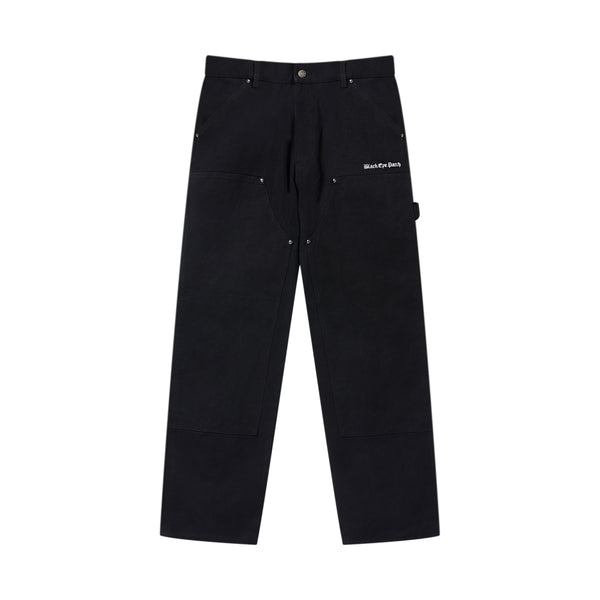OE LOGO DOUBLE KNEE DUCK PANTS BLACK