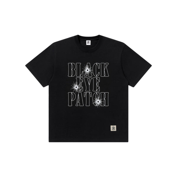 GUNSHOT STENCIL LOGO TEE (BLACK)