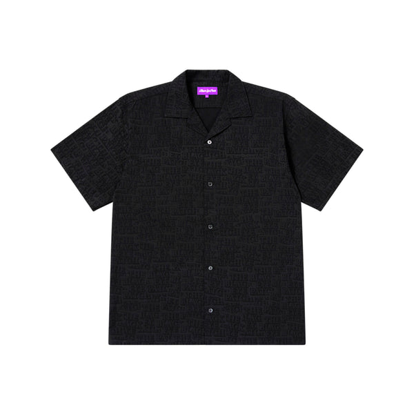 OG LABEL COVERED RAYON S/S SHIRT, BLACK