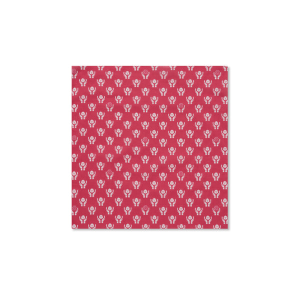 HWC GESTURE PATTERNED BANDANA RED