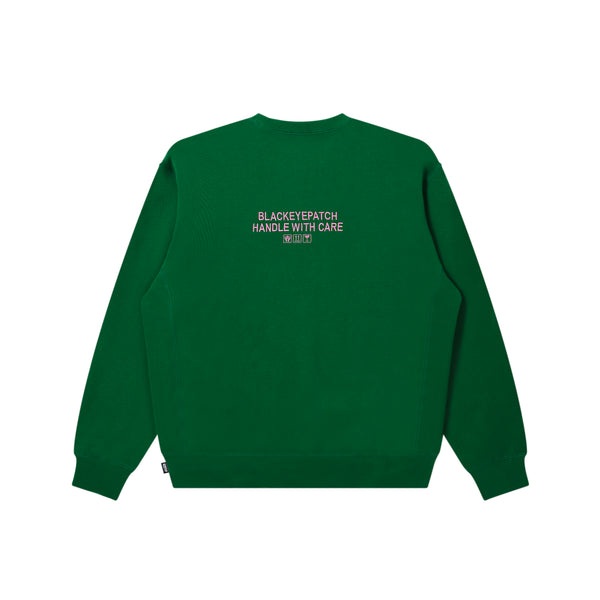 HWC LABEL CREW SWEAT GREEN