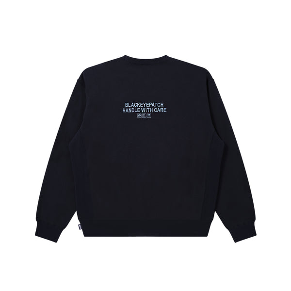 HWC LABEL CREW SWEAT NAVY