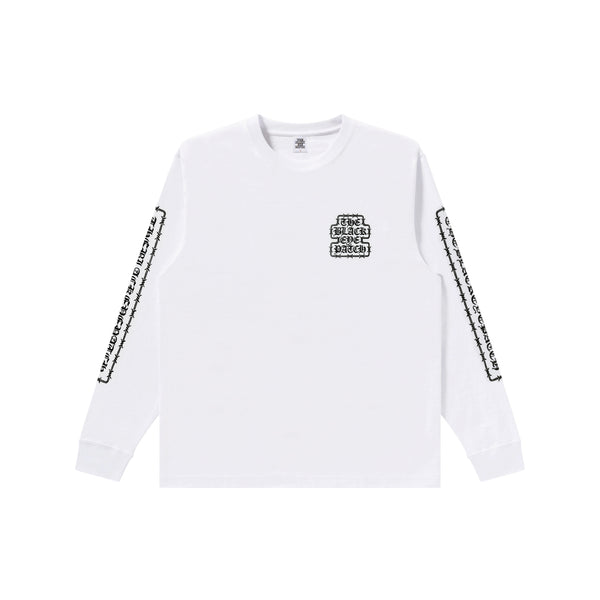BARBED WIRE OG L/S TEE WHITE