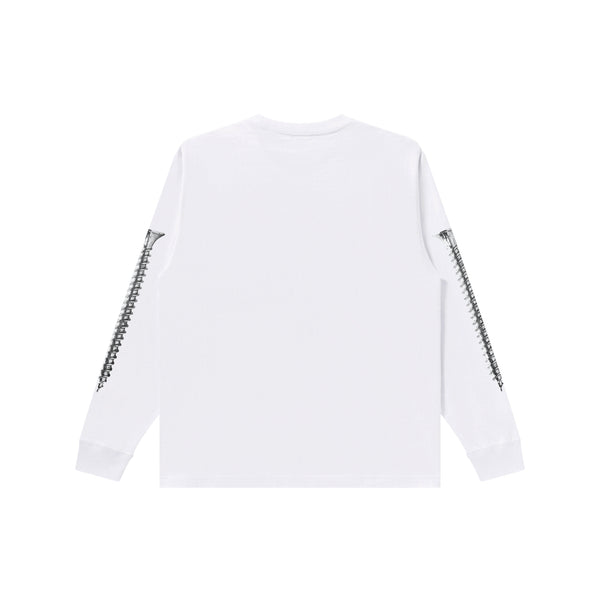 SCREWED ＆ DISTORTED OG LABEL L/S TEE WHITE