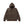 LEATHER PATCH PU HOODED JACKET BROWN