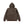 LEATHER PATCH PU HOODED JACKET BROWN