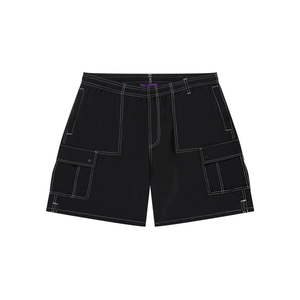 3 LETTER OE CARGO SWIM SHORTS BLACK