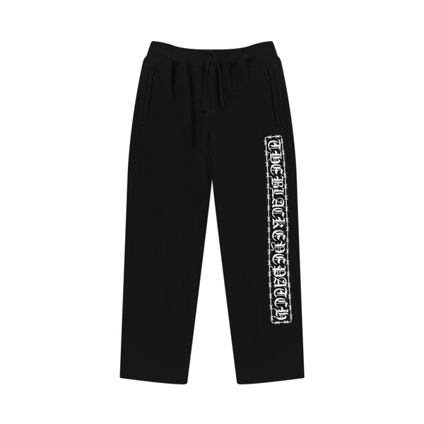 BARBED WIRE LOGO KOBE TERRY SWEAT PANTS BLACK