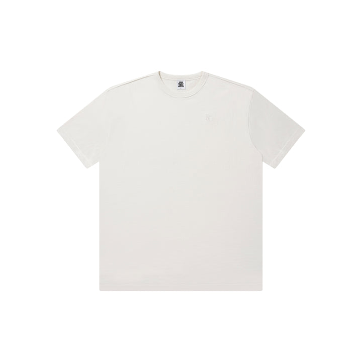 EMBLEM EMBROIDERED LIGHTWEIGHT TEE WHITE