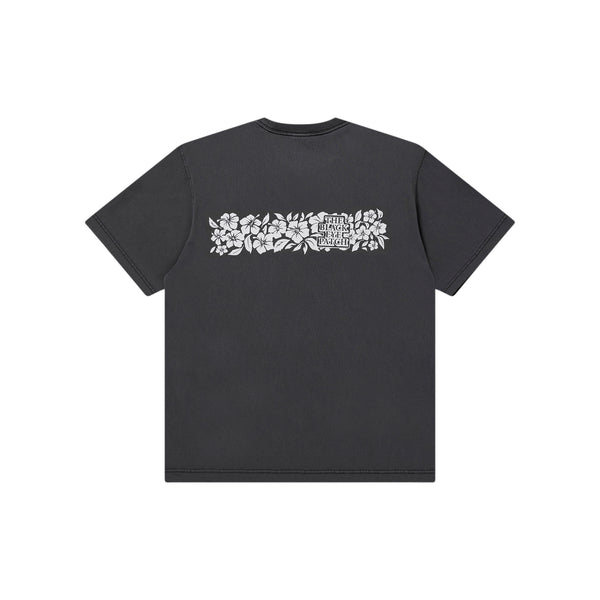 HIBISCUS STRIPE OG LABEL TEE WASHED BLACK