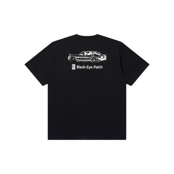RHINESTONE DOUBLE R LOGO TEE BLACK