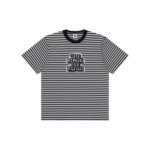 OG LABEL PATCHED STRIPE HEAVYWEIGHT TEE WHITE/BLACK