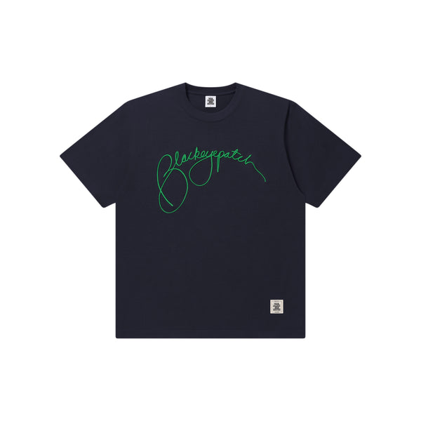 SLOPPY SCRIPT TEE NAVY