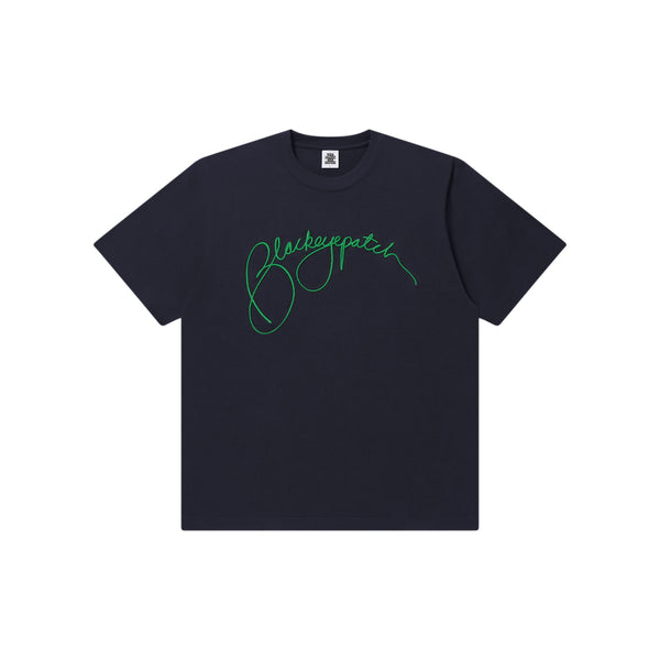SLOPPY SCRIPT TEE NAVY