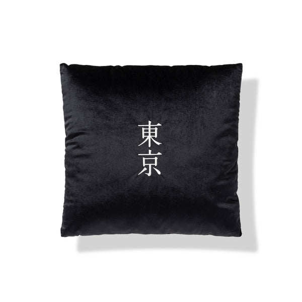 OG LABEL VELOUR CUSHION BLACK