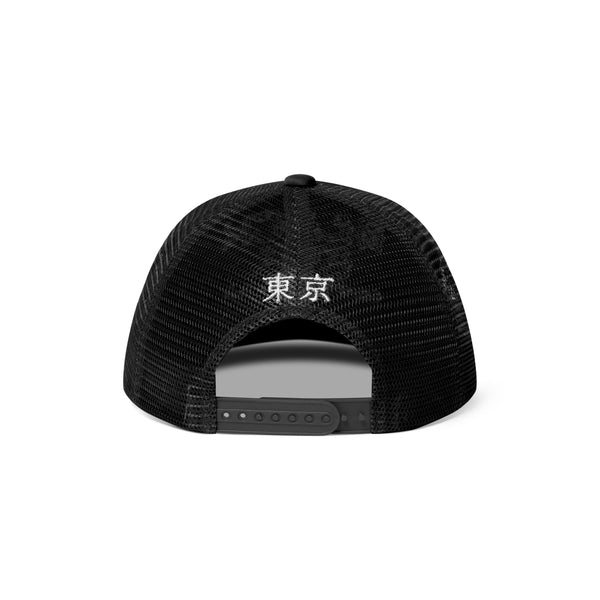 KANJI LOGO MESH CAP BLACK