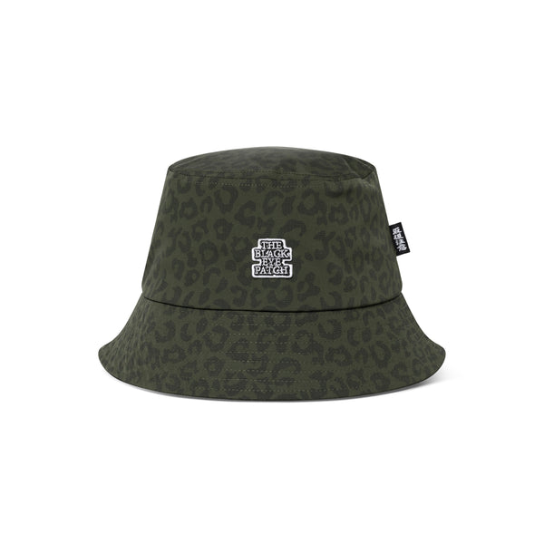 OG LABEL LEOPARD PATTERNED BUCKET HAT OLIVE