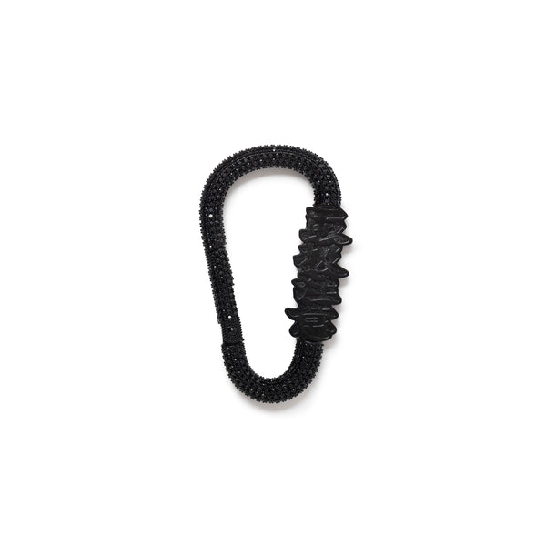 HANDLE WITH CARE RHINESTONE CARABINER BLACK