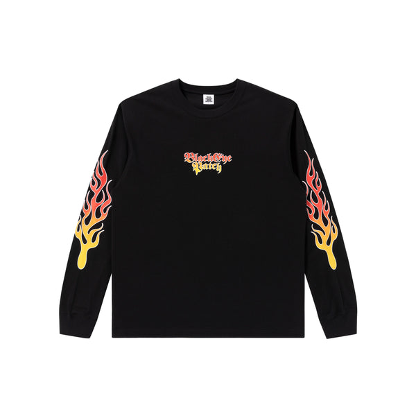 WESTSIDE FLAMES LOGO L/S TEE BLACK