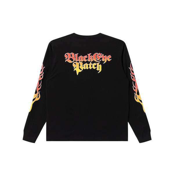 WESTSIDE FLAMES LOGO L/S TEE BLACK