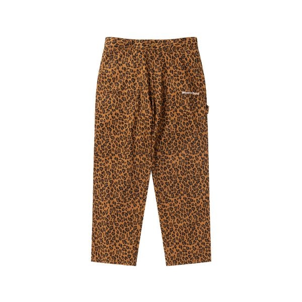 LEOPARD PATTERNED DOUBLE KNEE PANTS