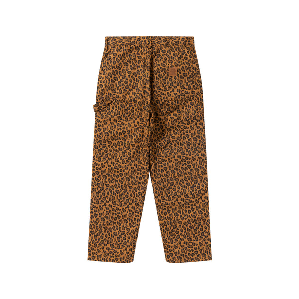 LEOPARD PATTERNED DOUBLE KNEE PANTS