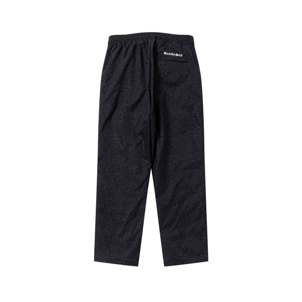 OG LABEL LEOPARD PATTERNED TRACK PANTS BLACK