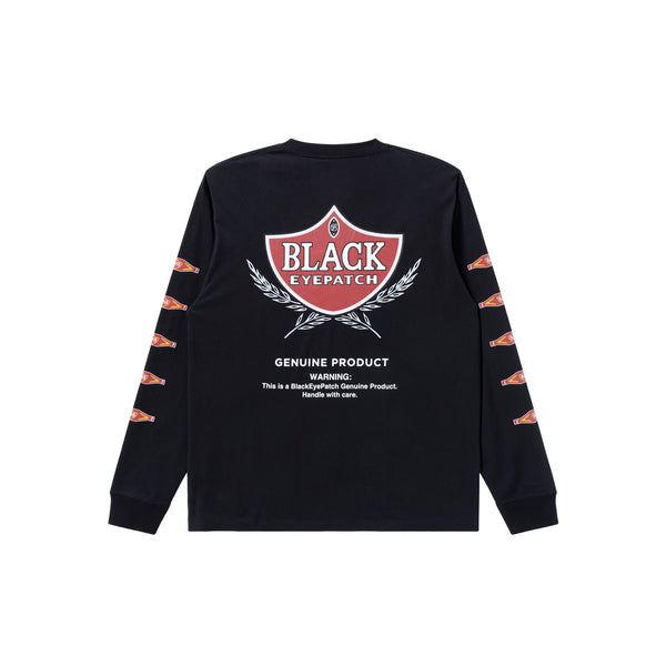 SWEET CIGAR LABEL L/S TEE BLACK