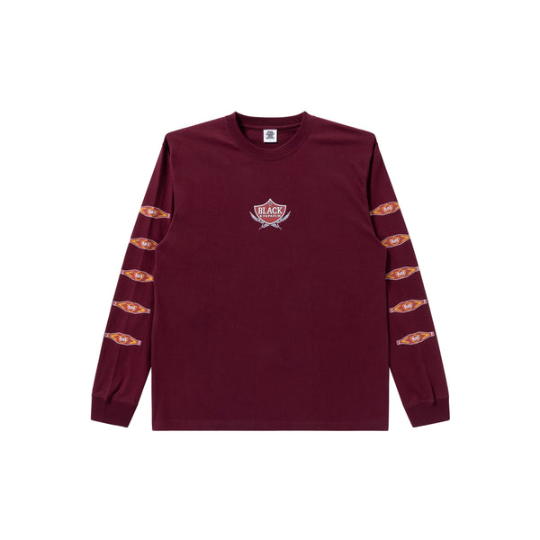 SWEET CIGAR LABEL L/S TEE BURGUNDY