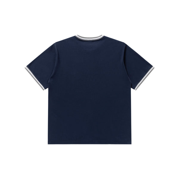 SMALL OG LABEL RIB KNITTED TEE NAVY