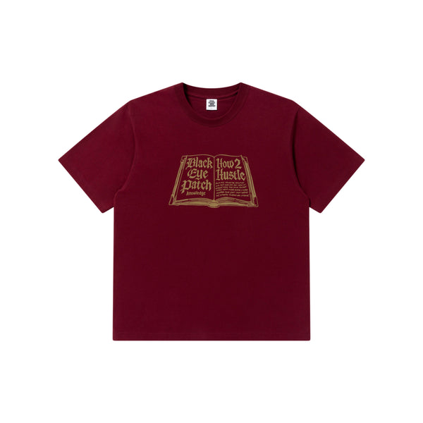 HOW 2 HUSTLE TEE BURGUNDY