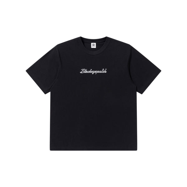 CHROMED SCRIPT EMBLEM TEE BLACK