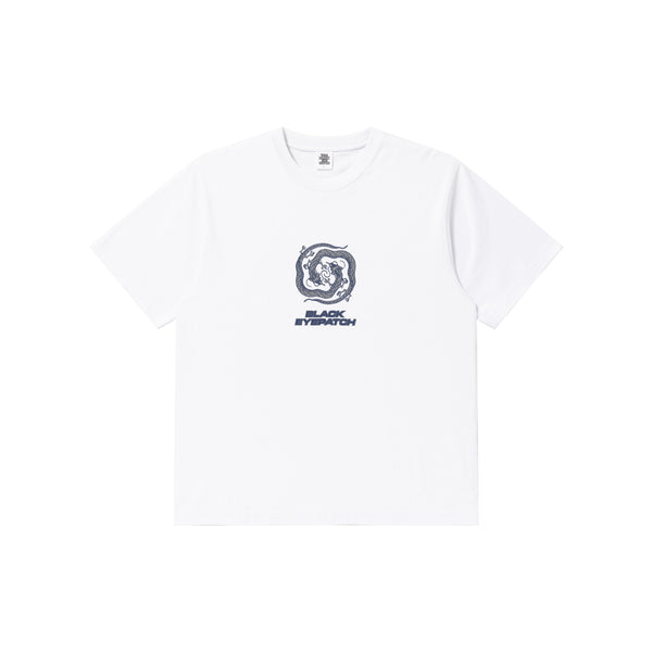 REFLECTIVE DRAGON SWIRL LOGO TEE WHITE