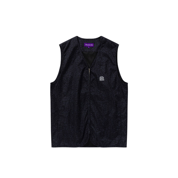 OG LABEL LEOPARD PATTERNED VEST BLACK