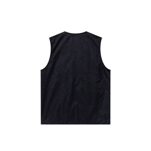 OG LABEL LEOPARD PATTERNED VEST BLACK