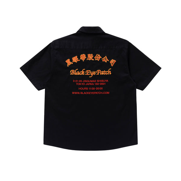 CHINATOWN STORE S/S WORK SHIRT BLACK