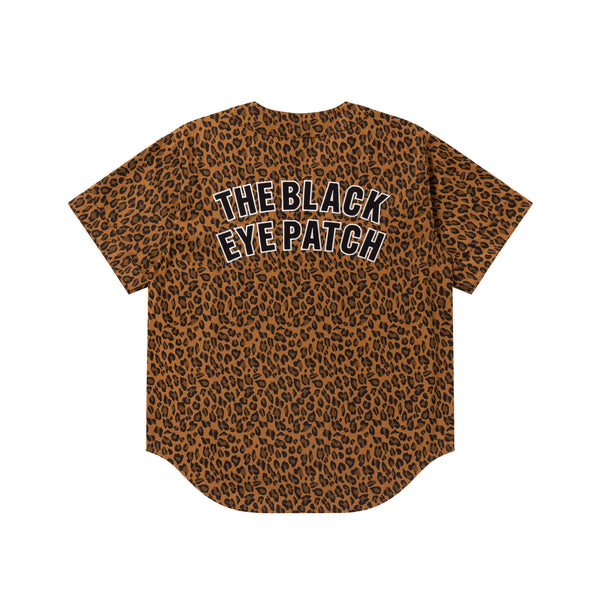 OG LABEL LEOPARD PATTERNED BASEBALL SHIRT