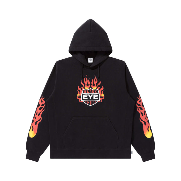 FLAME RIDER LOGO HOODIE (BLACK)