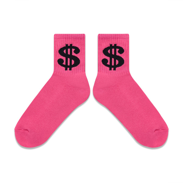 DOLLAR SIGN SOCKS PURPLE